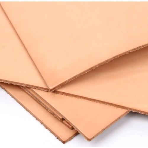 3mm Thick Genuine Leather Fabric Vintage Cowhide Vegetable Tanned Leather Crafts Real Cow Hide Tan Full Grain Pieces Strip