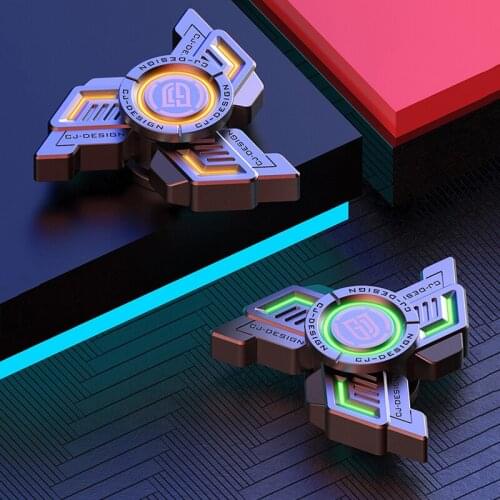 Mini Luminous Fidget Spinner Metal Alloy Mute R188 Bearing Multifunction Hand Spinner Stress Relief Fidget Toys for Kids Adult