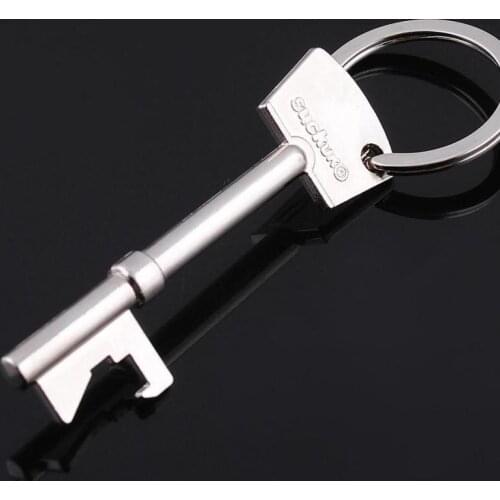 Fashion Creative Mini Drink Beer Bottle Opener Key Ring Shape Personality Key Chain Wholesale Fathers Day Gifts