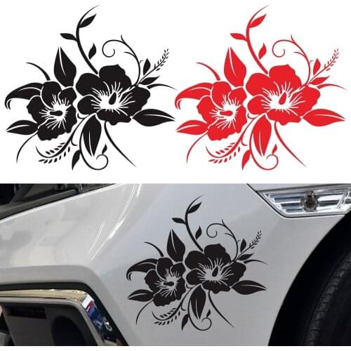 18cm X18.5cm Gentle beautiful blooming flowers vinyl decals exquisite car sticker design funny funny car sticker accessories