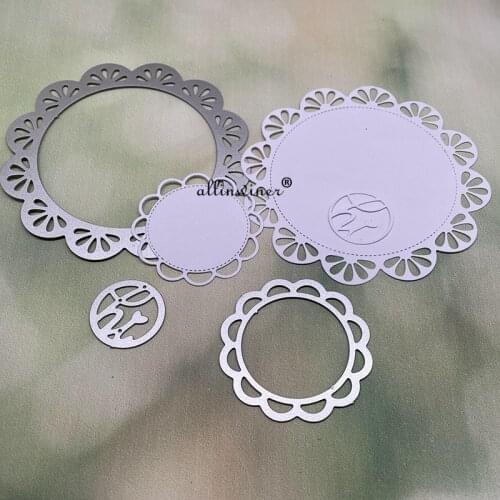 New Hi letter wreath frame Metal Cutting Dies for DIY Scrapbooking Album Paper Cards Decorative Crafts Embossing Die Cuts