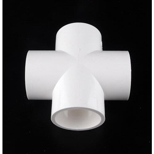 Wholesale ID 63/75/90/110/160mm Cross 4 Ways Connector PVC Pipe Fittings Irrigation System Watering Large Size 4-Way Quick Joint