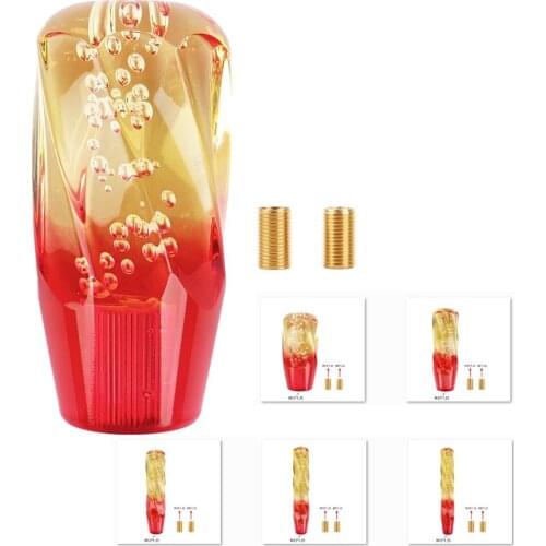 10 15 20 25 30cm Car Yellow Red Crystal Resin Gear Shift Knob Bubble AT MT Auto Manual Stick Gear Shifter Stick Gear Shift Knob