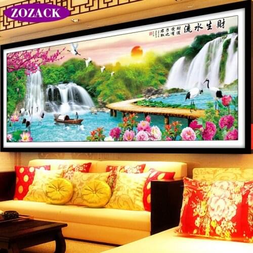 Needlework,DIY DMC scenery landscape Accurate printing pattern Counted cross stitch, Sets For Embroidery kits ,Wall Home Decro
