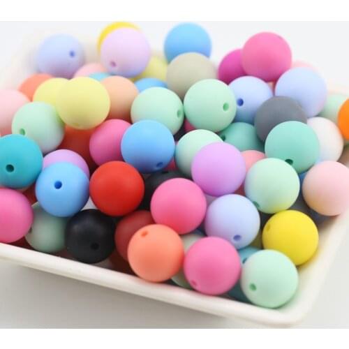 Lets Make silicone beads round nursing Jewelry teething balls Food Grade/BPA FREE(12mm 200pcs)Kids Chew Bite DIY Beads