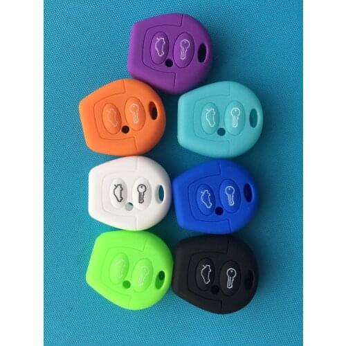 2 Button Silicone Remote Key Case Cover For VW POLO GOLF PASSAT BORA SHARAN For SKODA OCTAVIA FABIA For SEAT CORBODA LEON IBIZA