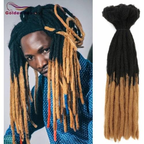 Golden Beauty 22Inch Color Handmade Dreadlocks Extensions 15 Stands/pack Synthetic Crochet Braiding Hair For Black Women