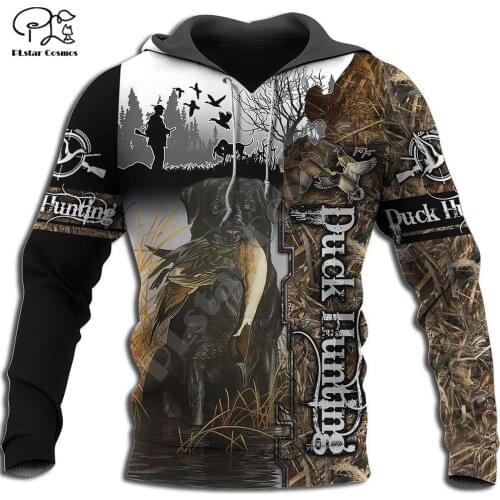 PLstar Cosmos Duck Hunting Animal Hunter Camo Tattoo Dog Tracksuit Pullover Streetwear 3DPrint Zip/Hoodies/Sweatshirts/Jacket 17
