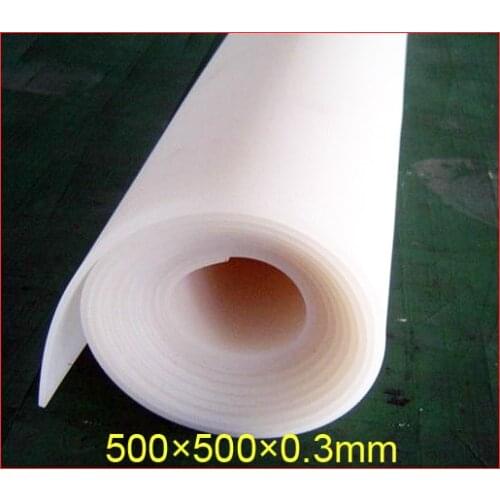 0.3mm thickness, 50cm length, 50cm width ultra-thin temperature resistance silicon rubber sheet , Silicone rubber pad, belt