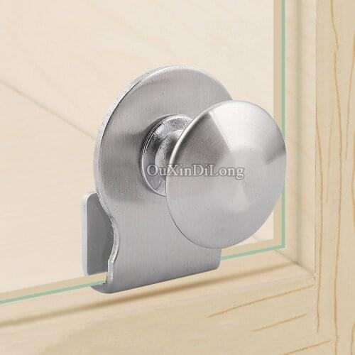 Top Designed 10PCS Stainless Steel Glass Cabinet Pulls Display Wine Cabinet Glass Clamps Pulls Cabinet Door Handles No Drilling