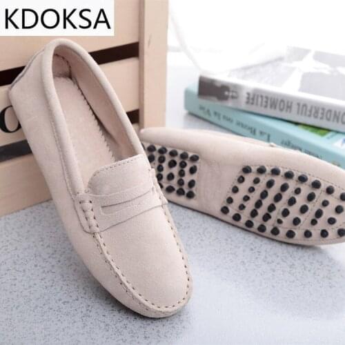 Women Shoes 2021 Genuine Leather Women Flat Shoes Casual Loafers Slip On Womens Flats Shoes Lady Driving Shoes