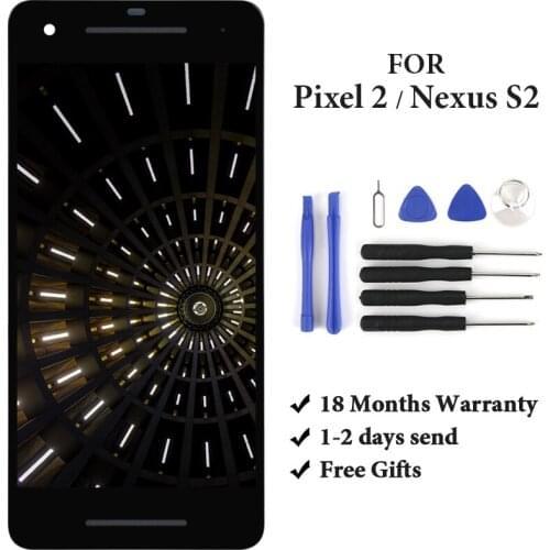 For HTC Google Pixel 2 LCD Nexus S2 LCD Touch Screen Digitizer Assembly Phone Display Spare Parts With Repair Tool