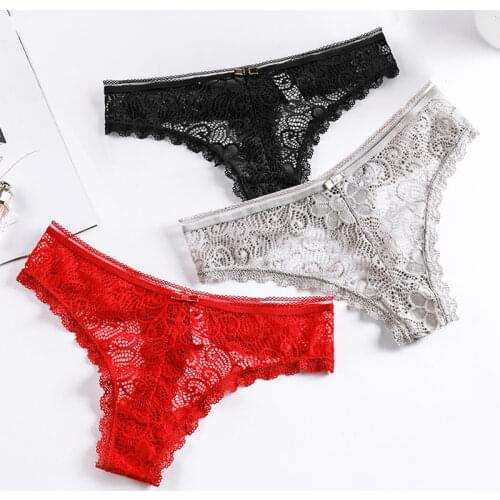 Womens Intimates Sexy Panty Pants Breathable Lace Panties G-string Underwear Woman Big Size Low-Rise Thong Soft Underpants
