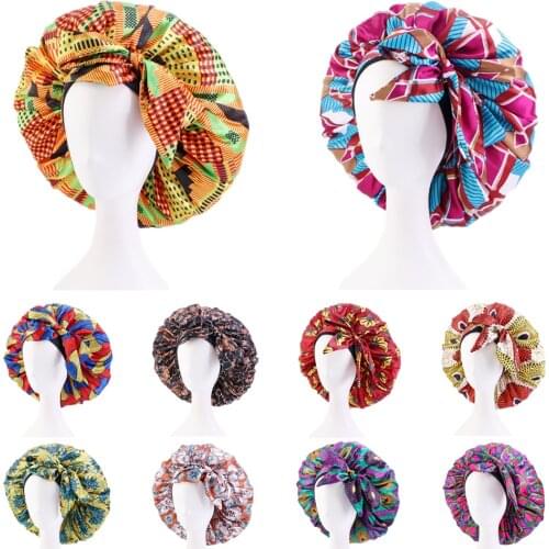 1pc Printed Bow Sleeping Cap Hood Braid Stretch Turban Hat Head Scarf Hair Care Chemo Cap Head Wrap Nightcap Sleep Hair Loss Hat