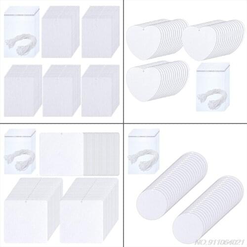 100 Pcs Sublimation Air Freshener Blanks DIY Air Freshener Scented Sheets Blank Car Pressed Felt Blanks for DIY Heat Wholesales