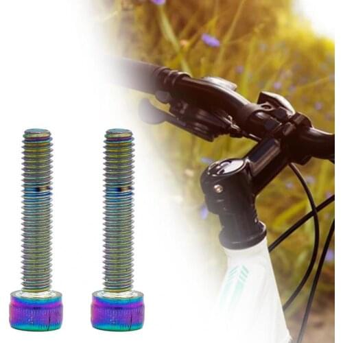 2pcs mountain bike handlebar cover stainless steel screws, 2 M6x30 mm hexagonal taper bolts, head-mounted roof cover screws