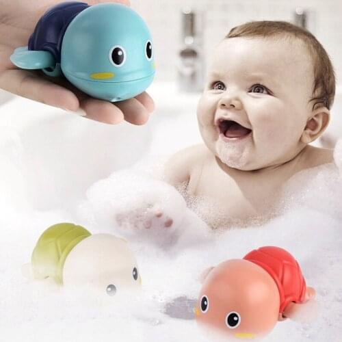 2021 Kids Baby Bath Toys Cute Animal Tortoise Whale Infant Swim Chain Clockwork Swimming Toy Classic Baby Playing Water Toy
