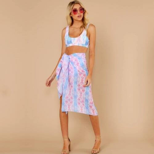 2021 Women Beach Bikini Cover Up Print Pareo Chiffon Wrap Skirt Sarong Scarf Beachwear Bathing Suit Beachwear Swimsuits A845