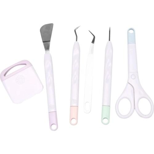 6Pcs Craft Vinyl Weeding Tool Set Dried Flower Basic Handmade Tools DIY Kit Silhouettes Cameos Lettering Scrapbooking