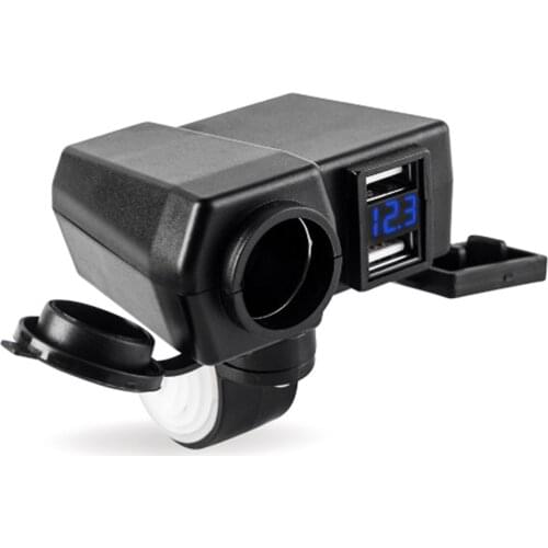 Motorcycle Accessories Cigarette Lighter Socket Power 5V 4.2A Dual USB Charger 12V-24V for Motorcycle