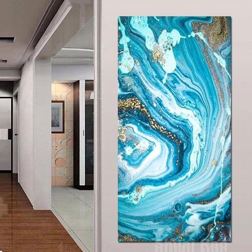 Large size full square/round diamond painting Abstract arts Blue Wave'Embroidery pattern cross stitch kit mosaic room decor