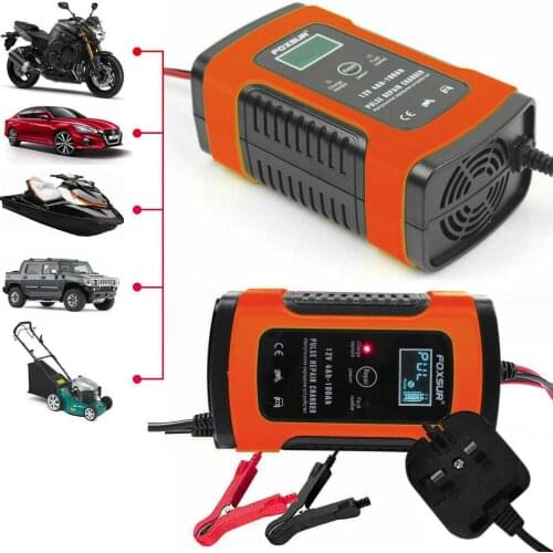 Automatic Smart 12V Car Battery Charger 5A With LCD Display With Auto Pulse Repair Function For AGM GEL Wet Lead Acid Russian