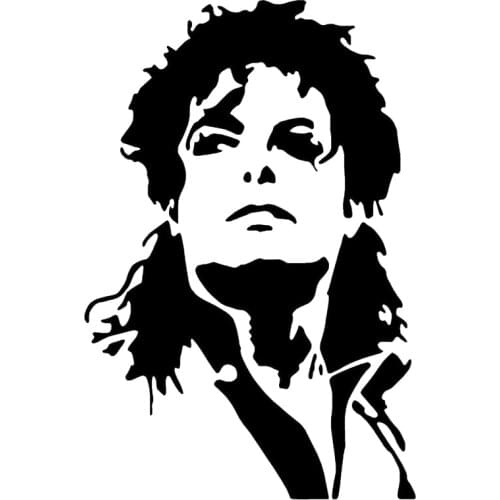 Car Stickers Michael Jackson Image PVC Car Decoration Accessories Decals Creative Waterproof Sunscreen Black/white,16cm*11cm