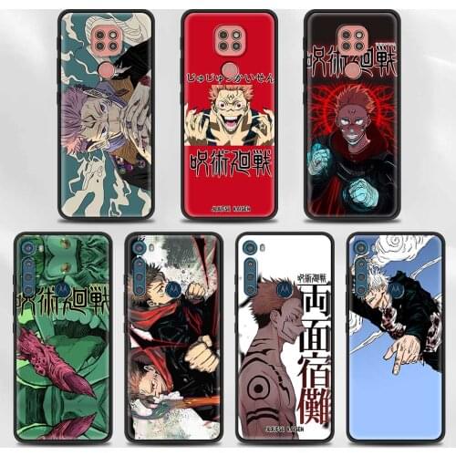 Case For Moto G Stylus(2021) G30 G10 G9 G8 Plus Power Lite Play One Fusion Hyper Edge E6s Black Cover Jujutsu Kaisen Anime