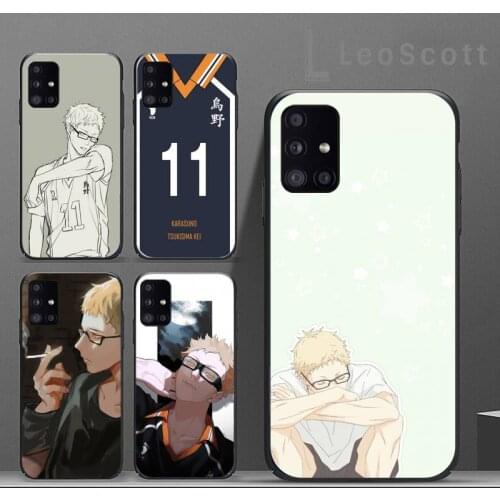 Tsukishima kei Haikyuu anime series Phone Case For Samsung A32 A51 A52 A71 A50 A12 A21S S10 S20 S21 Plus Fe Ultra