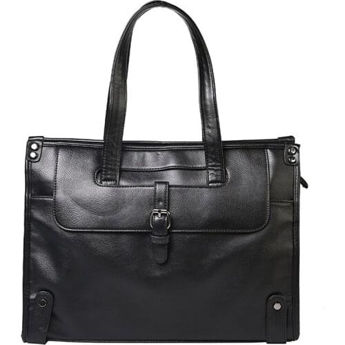 Business bag handbag men Leather Men Bag Computer Laptop Handbag Man Shoulder Bag Messenger Bags Mens Travel Bags Black