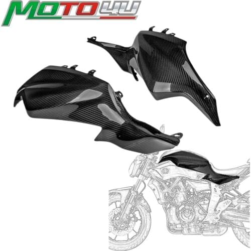 For Yamaha MT07 MT-07 2015 2016 2017 100% Real Carbon Fiber Motorcycle Side Fiber Gas Tank Side Cover Panel Fairing MT 07