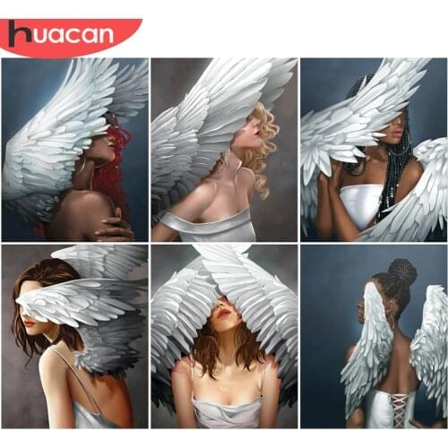 HUACAN Painting By Number Flower Girl Frame Handpainted Canvas Modern Coloring By Numbers Woman Portrait For Home Decor DIY Gift