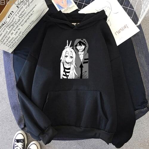 Angels of Death Print Hoodies Female Hip Hop Pullovers Japanese Anime Satsuruki No Tenshi Clothes 2021 New Men Women Sweatshirts