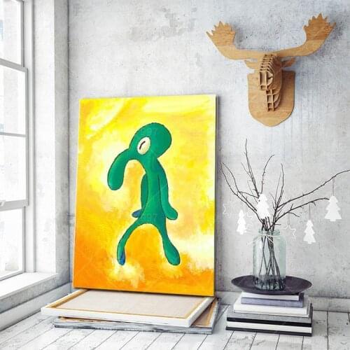Bold And Brash Gallery Art Canvas Painting Poster Squidward Wall Art Picture Nordic Living Room Home Decor