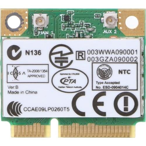 AR5B93 AR9283 Half Height Mini PCI-E Wireless Wlan WiFi Card 300Mpbs For Atheros