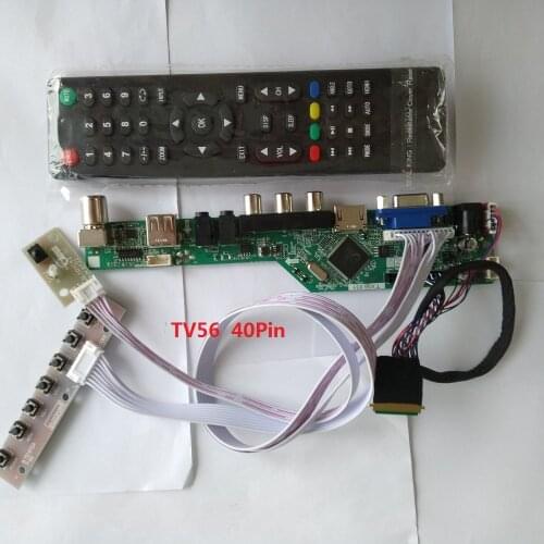 Kit for LP156WH2(TL)(Q1) 1366X768 VGA remote TV AV 15.6" LCD LED 40pin LVDS Panel Screen USB HDMI Controller driver board