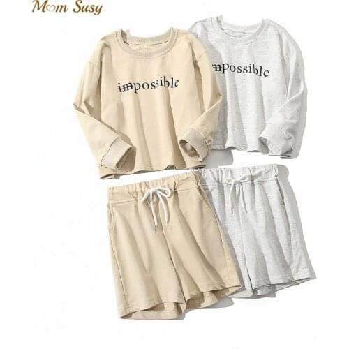 Baby Girl Boy Cotton Clothes Set Hoodie and Shorts 2pcs Infant Toddler Child Tracksuit Long Sleeve Spring Autumn Summer 1-8Y