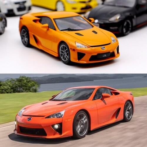Minichamps 1:43 2010 LEXUS LFA Street Edition Orange Super run Collection Edition Resin Metal Diecast Model Race Car Kids Toys