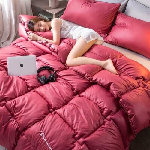 Twin/Queen/King size patchwork Thick warm Quilt Duvet Bedroom Luxury Spring&Autumn&Winter Blanket quilts Bedding Comforter