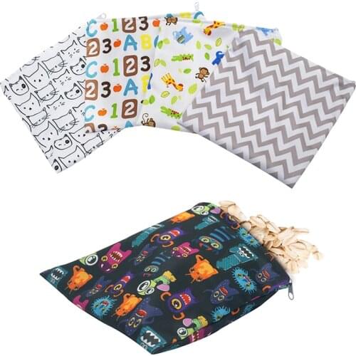 [Mumsbest] Reusable Washable Food Safe Lunch Sandwich Bag Waterproof for Fruits Vegetables with Zipper Snack Bag ECO Friendly