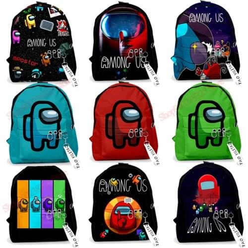 2021 3D Print Backpacks Among of Us Teenager Students School Bags Men/Women Outside Travel Waterproof Oxford Backpack Bags