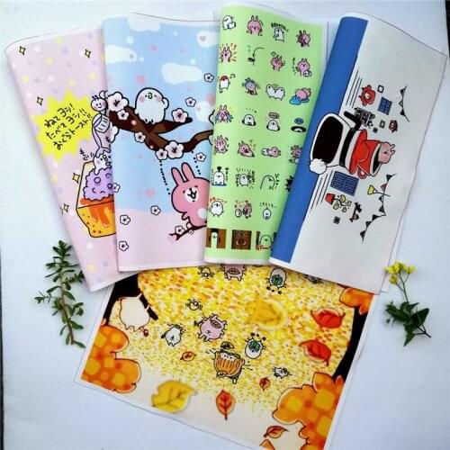 NEW 24*24cm 5pcs/lot Digital Printing Cartoon Hand Dyed Fabric DIY Sewing Patchwork Cloth Scrapbooking for Purse Bag patch SL173