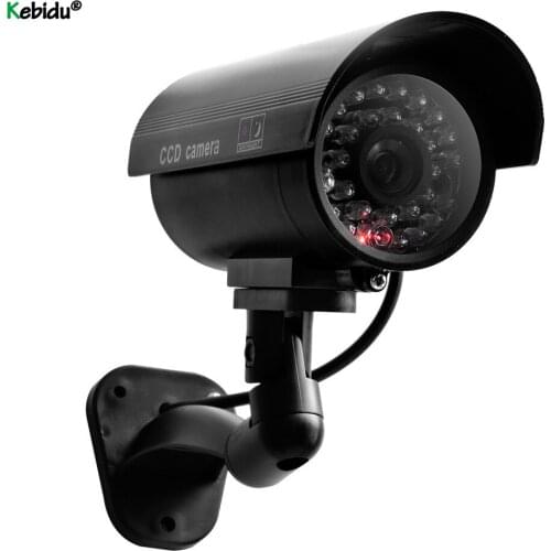 Kebidu Fake Dummy Camera Bullet Waterproof Outdoor Indoor Security CCTV Surveillance Camera Flashing Night LED Light Color