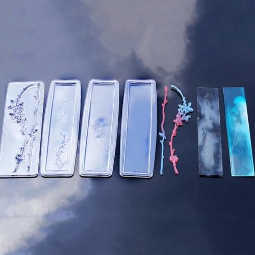 Rectangle Silicone Bookmark Mold DIY Bookmark Mold Making Epoxy Resin Jewelry DIY Craft Silicone Transparent Molds