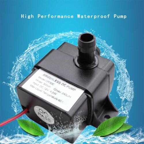 Fish Pump DC12V 240L/H Brushless permanent magnetic rotor Water Pump Fountain aquarium spray Water cycling Submersible Pump