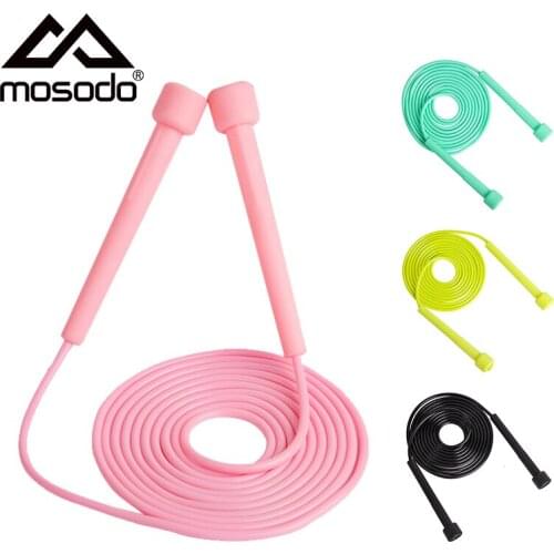 Mosodo Speed Jump Ropes 9ft/ 2.8M PVC Skipping Rope for Men Women Kids Adjustable Cable Crossfit Weight Loss Fitness Equipment