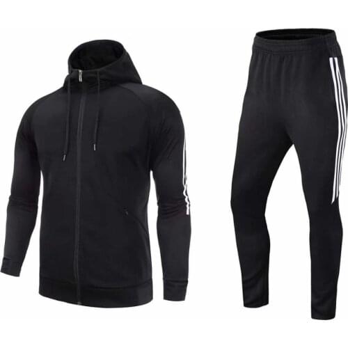 Winter autumn Soccer Jacket set Jogging Sports Clothing Men Kids Soccer Hooded Sportswear Running Football Training Tracksuit