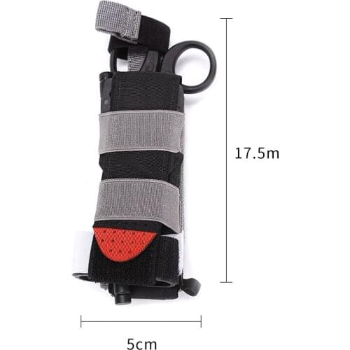 Molle Tourniquet Pouch Holder Flashlight Scissors Bag Outdoor Hiking Hunting First Aid Medical Military Tactical Storage Strap