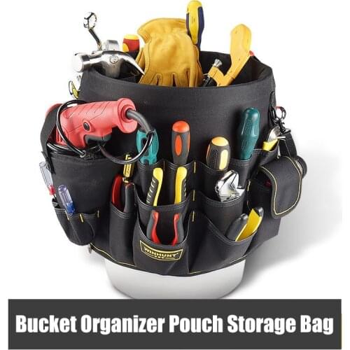 Bucket Organizer Pouch Storage Bag 42 Grids Pocket Gardening Tool Bag Garden Tool Pouch Hand Tool Bag Planting Props Basket
