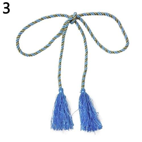 1 Pc Home Fancy Wrap Rope Window Lines Room Curtain Fringe Tassel Tieback